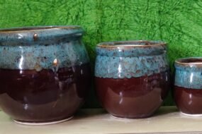 Sky Blue Glazing Ceramic pot