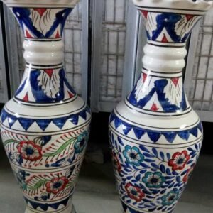 WHITE AND BLUE Ceramics Flower