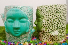 Budha face planter for piece L9*W6.5