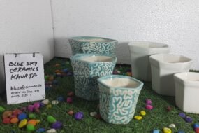 3pcs set Bonsai pots with colors