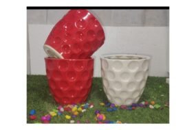 Square Dot pot H7"D7"