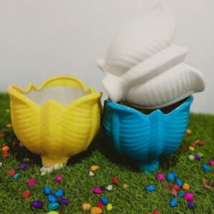 Gobhi/ leaf cutting design  pot H6*D6