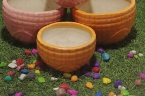 Kharbuja design planter2 pcs set H5*D6