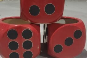 Dice pot ceramics H8*D8