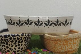 Boat bone sai pot H7*D14