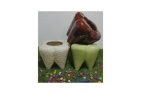 Teeth planter pots ceramics H6.5*D4